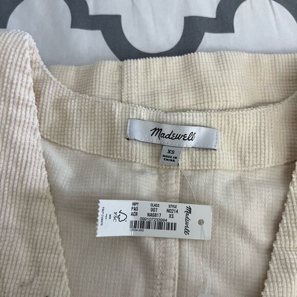 Madewell Waffle-Knit Relaxed V-Neck Top NWT size XS - Picture 3 of 11